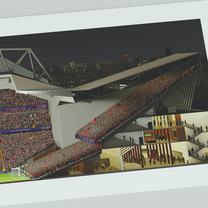 Liverpool – Anfield Panoramic Illustration Print