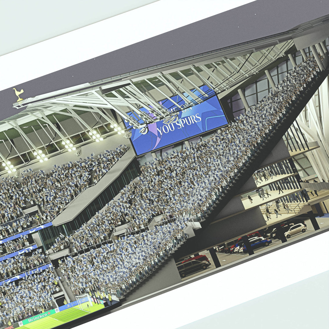 Tottenham Hotspur Stadium Panoramic Illustration